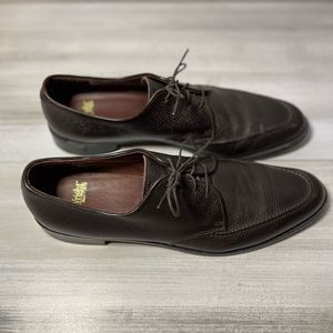 ET. Wright Vintage Dress Shoes 11.5 AA Dark Brown Leather Almond toe